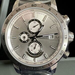 NIB Excellent Borman Automatic Triple Date Watch + Extra Black Leather Strap